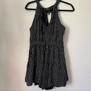 Black and white romper black romper with white stripes size Medium